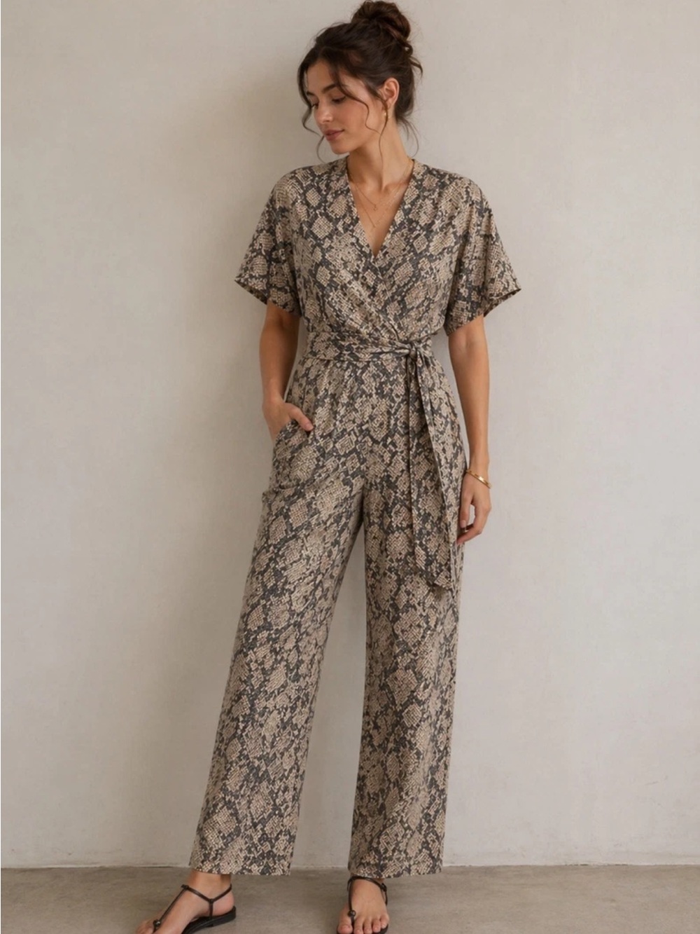 Seen Worn Kept by Anthropologie Wide-Leg Jumpsuit US 4 Viscose New